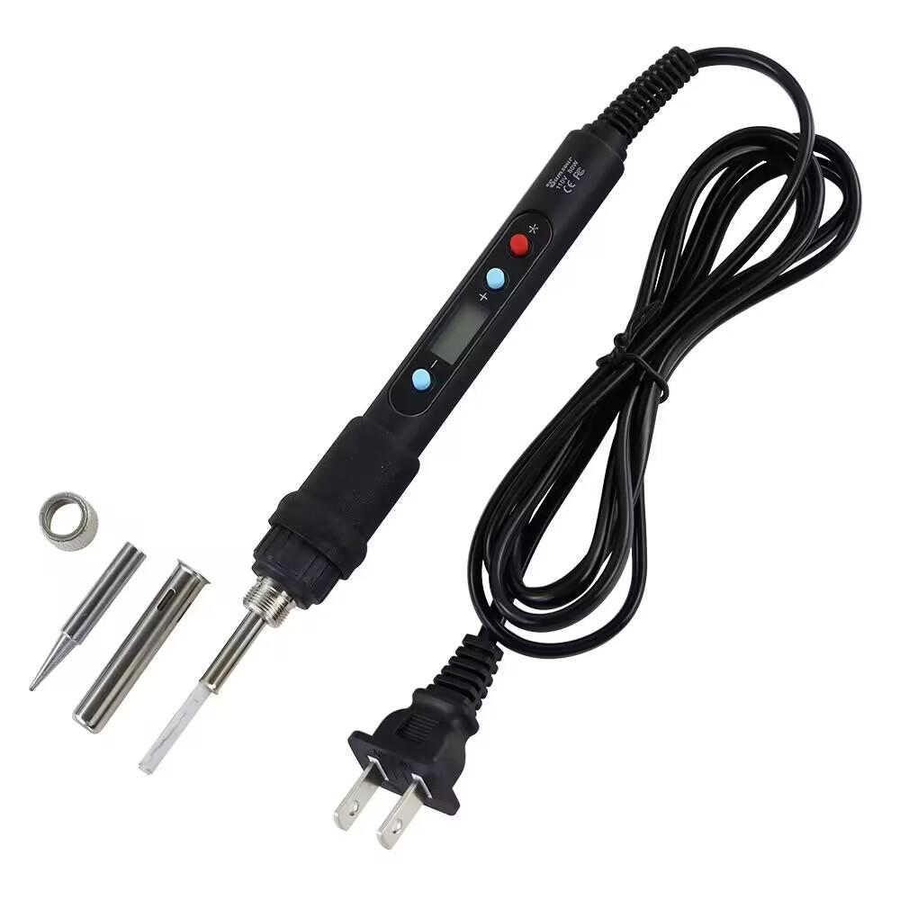 New Digital Display Adjustable Temperature Electric Soldering Iron Black 80W 110V / 220V Solder Welding Desoldering Repair Tools