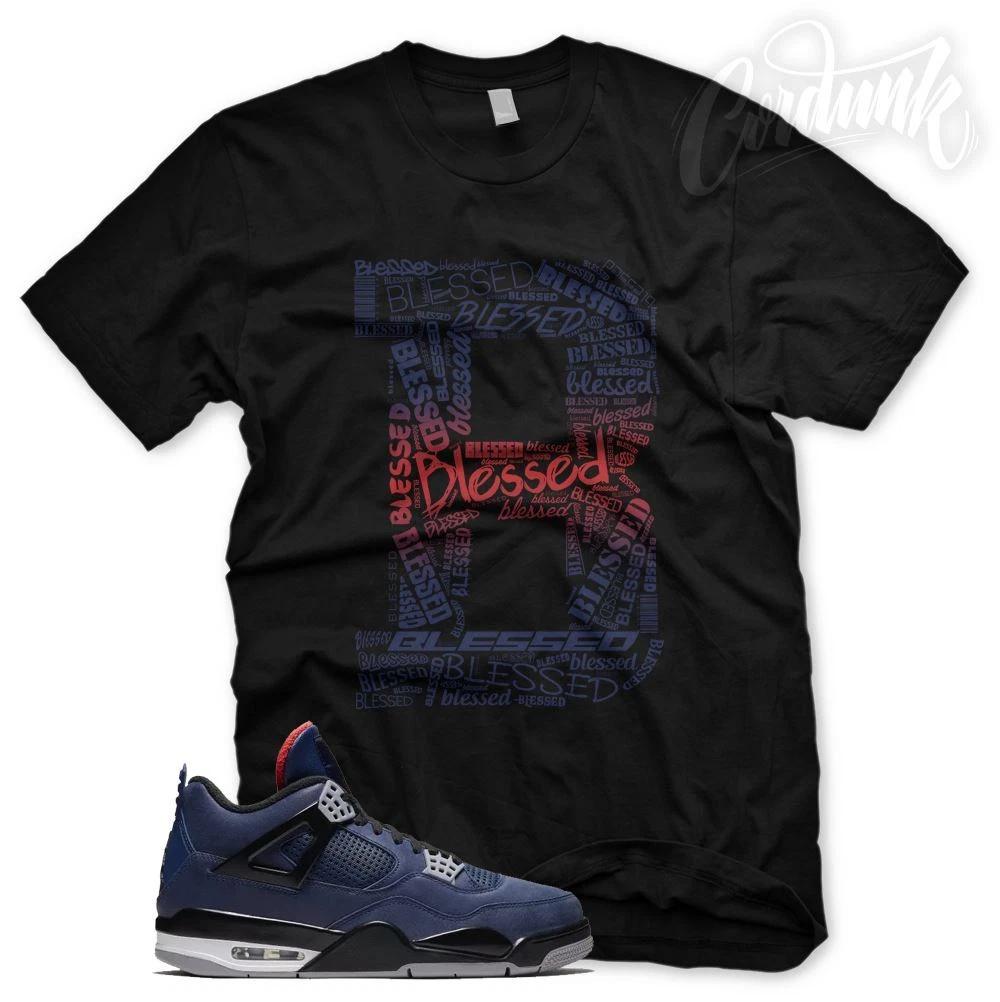 New B BLESSED T Shirt for J1 4 Winter Loyal Blue WNTR L
