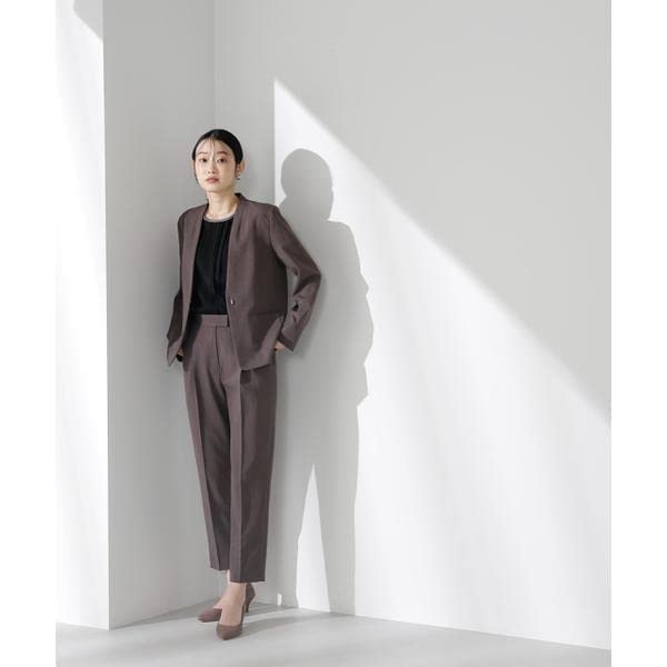 Natural Beauty Basic Pintuck Women's Two-Tone Blouse, Off-White/Beige, 017-3110401