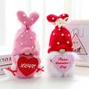 Valentine's Day Gnome Knitted Hat Figurine Kid Toy Decoration Supplies for Restaurant Dining Room Table Decor
