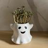 Ghost Flowerpot Waterproof Resin Halloween Vase Spooky Cute Desktop Ornament for Green Plants