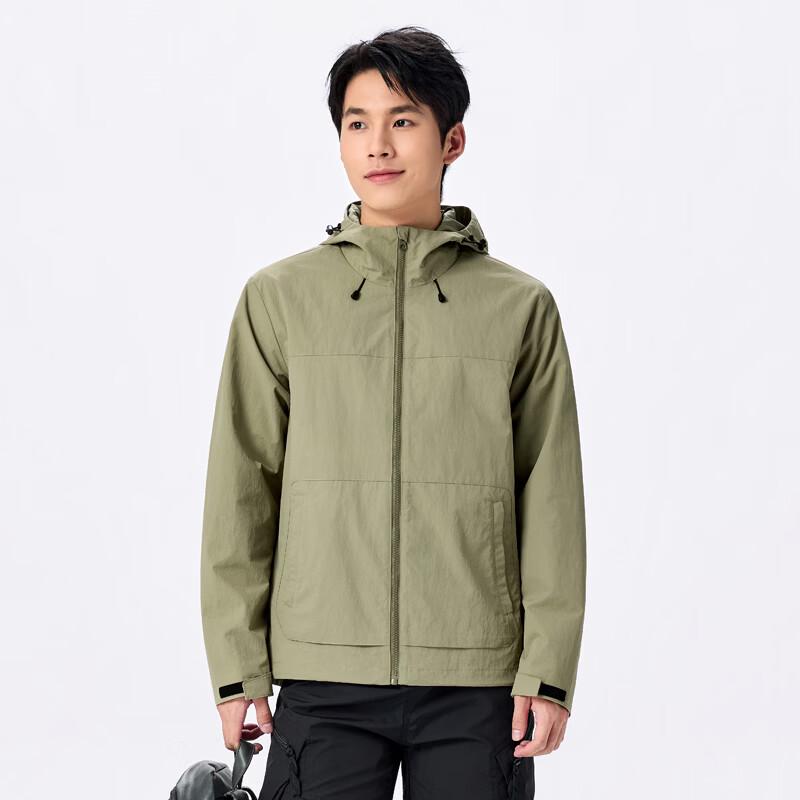 Luomeng Unisex Hooded Windproof Water-Repellent Windbreaker