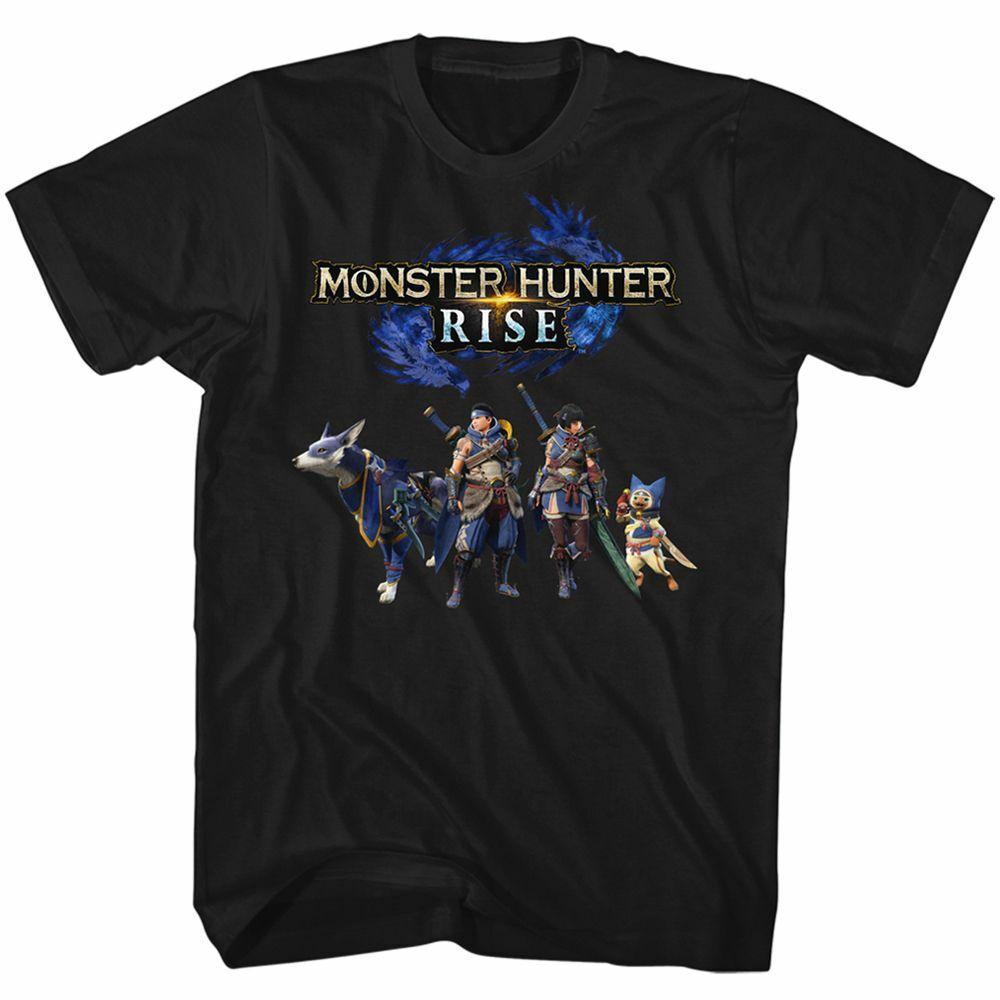 Monster Hunter The Whole Crew Black Adult T-Shirt S