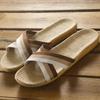 Linen Slippers Women's Summer Lightweight New Couples Home Indoor Thick Bottom Comfortable Cross with Cool Slippers Men