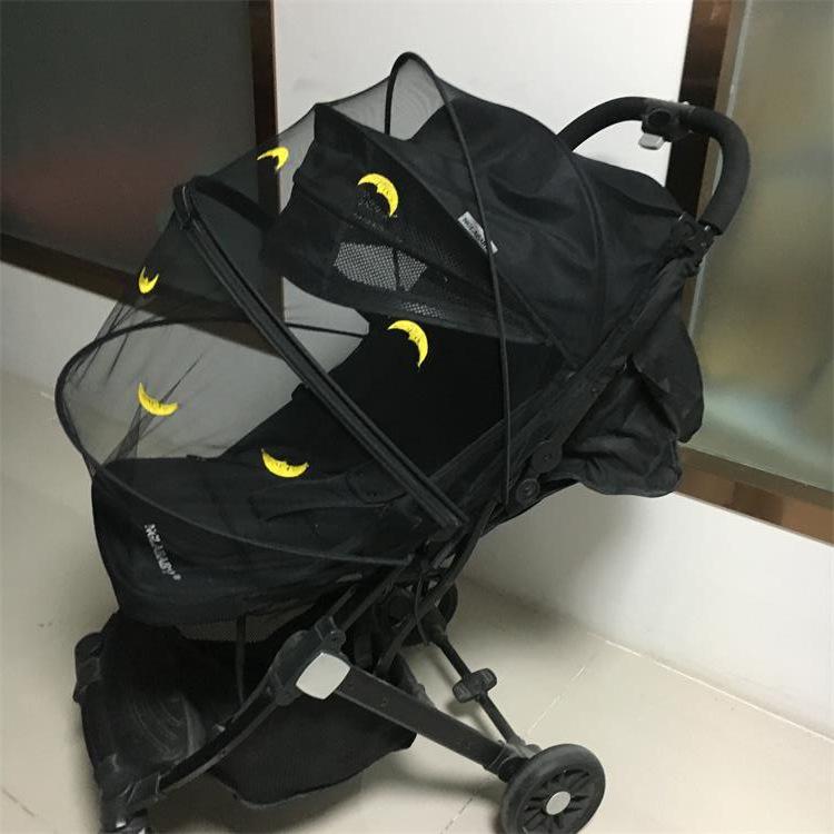 Korean Baby Stroller Mosquito Net: Universal Embroidered Gauze Cover - Breathable, Full Coverage, Summer-Ready.