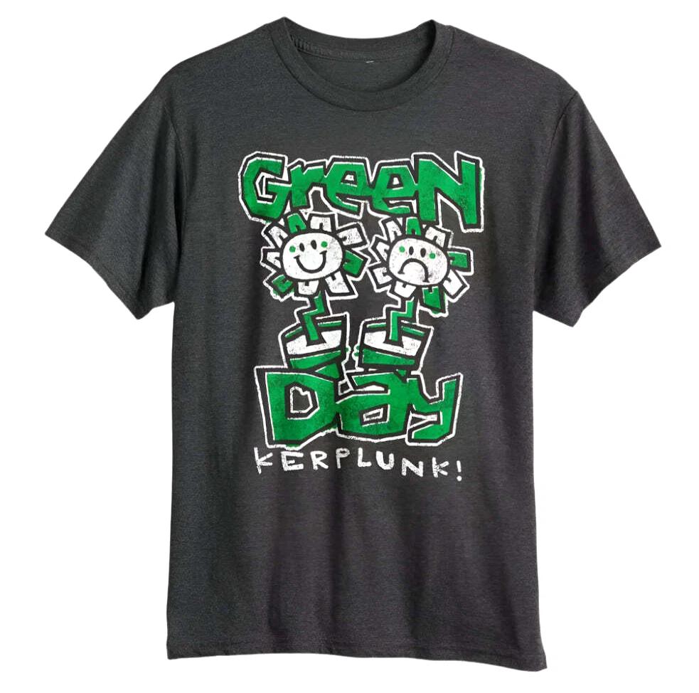 Green Day Kerplunk Flowers Graphic Tee 100% Cotton T-shirt Mens Tees Top New 3XL