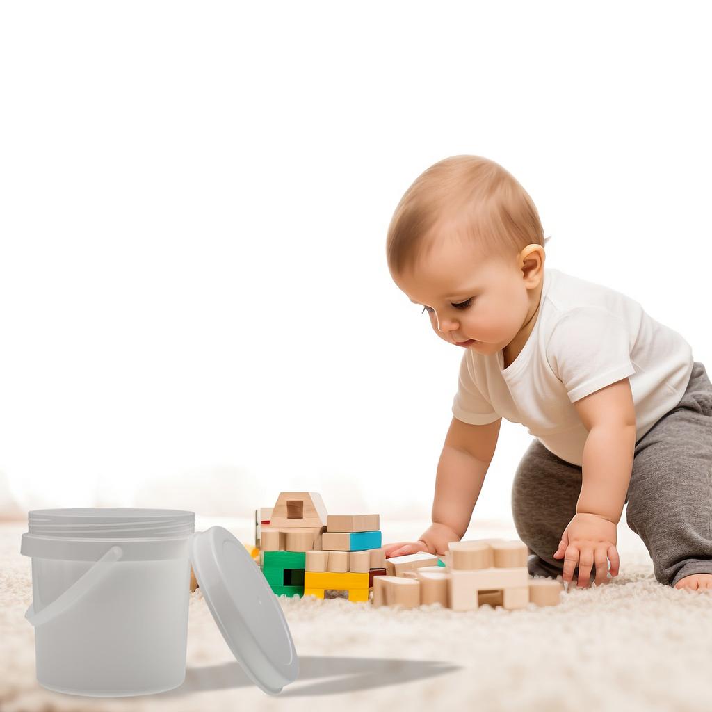 3 Pcs Storage Bucket Toy Lids Buckets Snack Kids Toys Ice Cream Containers Child