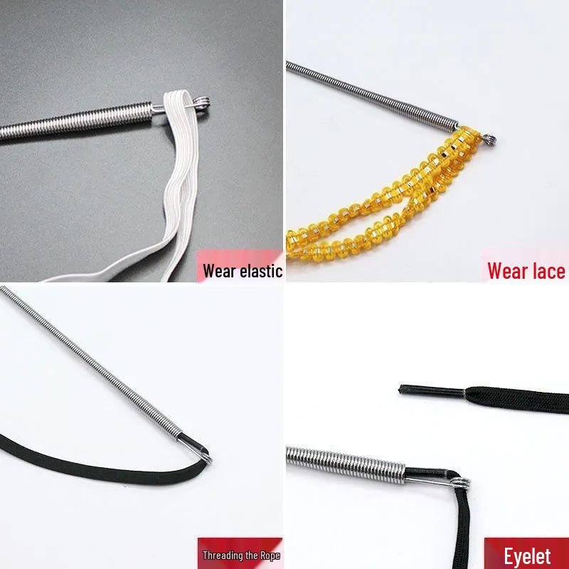 Bendable Elastic Stringing Tool for Waistbands and Eyelets