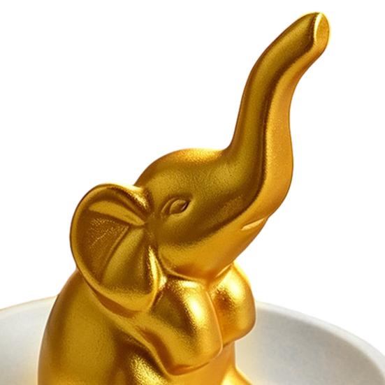 Jewelry Storage Tray, with Upturned Nose Elephant Design, Waterproof Compact Organizer for Rings Earrings Bracelets
