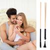 Wooden BDSM Paddle Stick for Couples Role Play Sex Game Long Bamboo Spanking Wand 19" Whip Flogger Flirting Training Tool for Adults Bedtime
