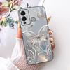 For Infinix Hot 12 Play 12i Cute Flower Butterfly Cat Painted Case For Infinix Hot12i 12Play Black Silicone Soft Phone Cases