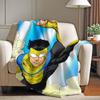 Coperta Anime I-Invincible Cartone Animato Calda E Morbida Adatta Per Camera Da Letto Soggiorno Divano Letto Ufficio Viaggio Campeggio