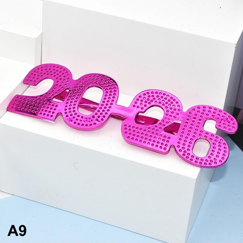2026 Nummer Brillen 2026 Frohes Jahr Brillen Diamant Glitzer Sonnenbrille Cosplay Requisite Weihnachtsfeier Dekoration Lustige Brillen
