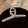 Pearl Cross Alloy Gripper Korean Version Pearl Metal Large Grip Clip Pearl Hair Clip Hair Accessory with Fairy Like Aura