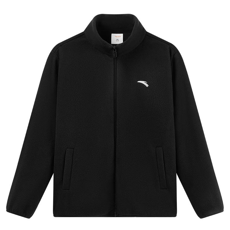 Anta Kids' Unisex Fleece Anti-Static Stand Collar Jacket A72537704