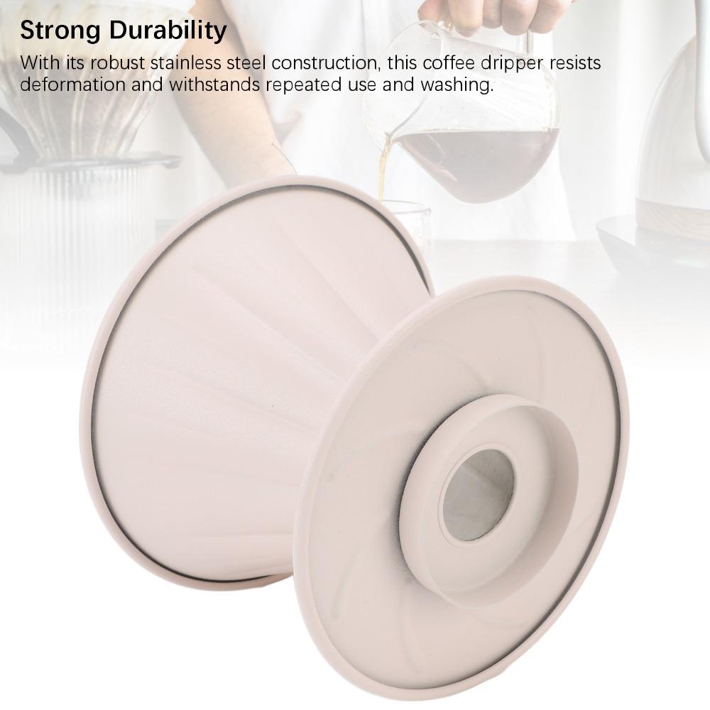 Efficient Grounds Filtration Pour Over Coffee Dripper Reusable Coffee Dripper  Camping