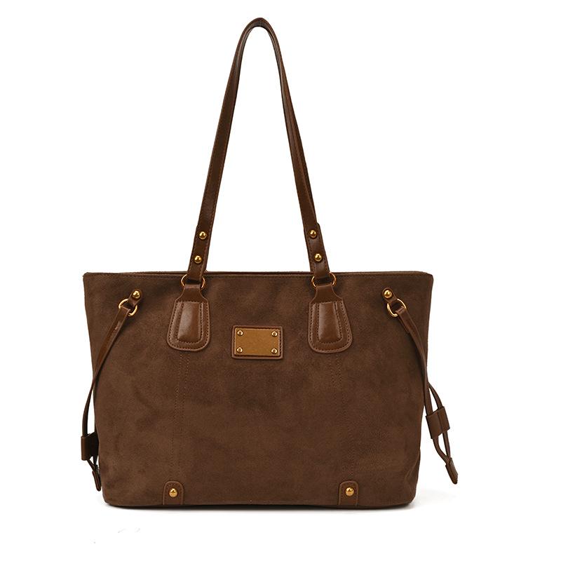 

Корейский нишевый тоут: Универсальная сумка для поездок большой вместимости и модная наплечная сумка коричневый