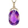 ZHENYANGli Fashion Amethyst Ladies Pendant Necklace Gemstone Necklace Holiday Gift 25-26