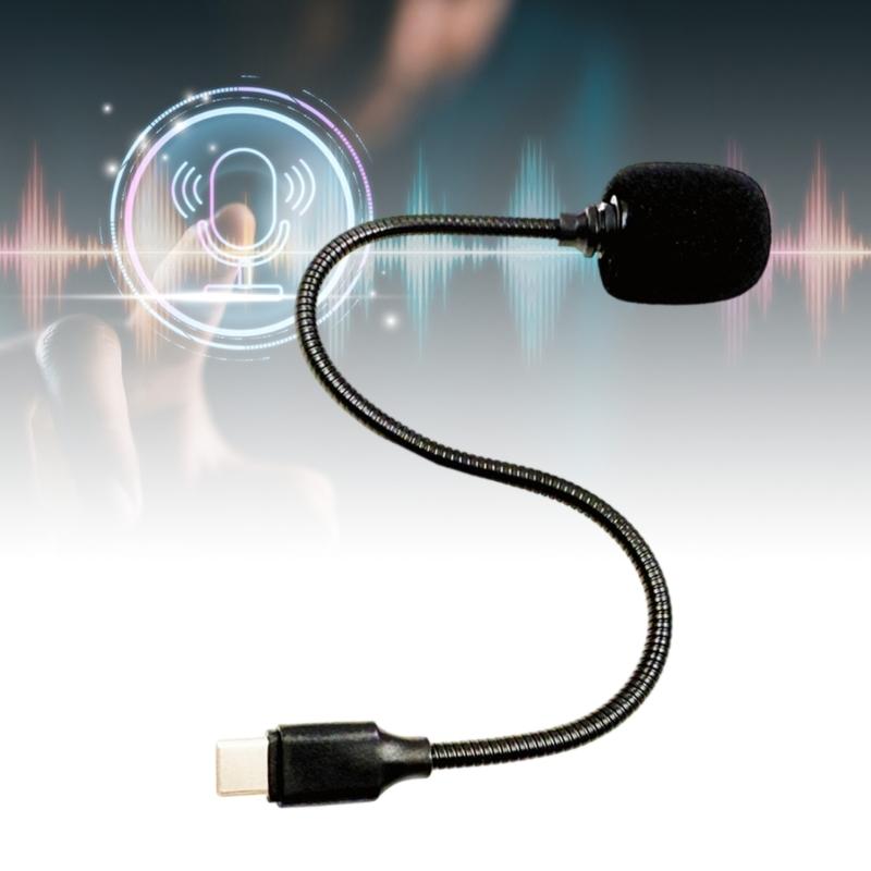 Flexible Hose Microphones With Type C Connectors For Clear Sound Recording On Smartphones And Computers