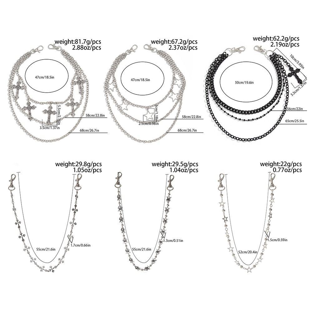 Fashion Zinc Alloy Belt Chain Tassel Senior Punk Pants Chain HipHop Tassel Jeans Chain Gifts