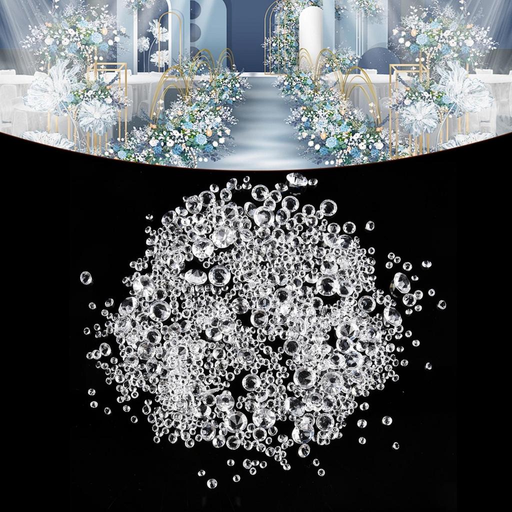 Großpackung Acryl Diamant Hochzeitsdekoration 1000 Stück 3 10mm Gemischt Transparent