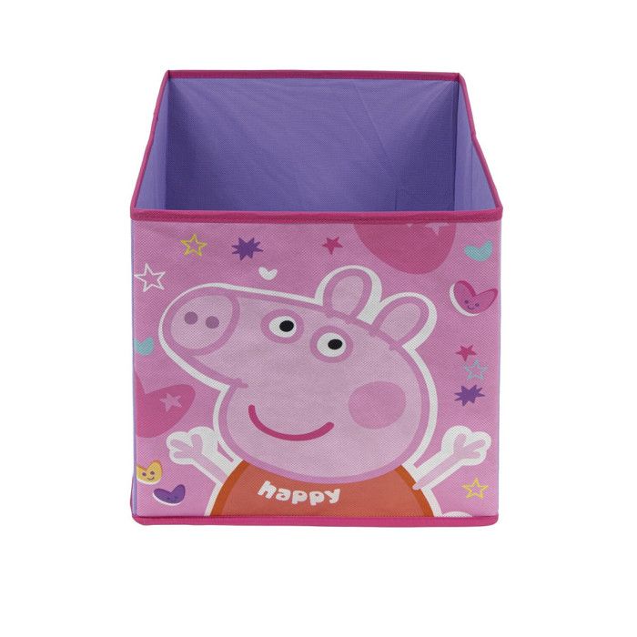 Cube de rangement - Peppa Pig - 31x31x31 cm - Pliable - Rose