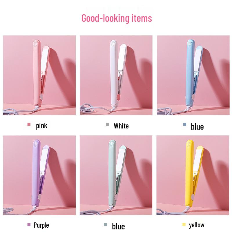 Mini 2-in-1 Electric Hair Straightener & Curler - Portable Bangs Perm Machine