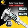 Electronic Digital Vernier Caliper with Three-Color Buttons, Stainless Steel, 0-150mm for Measuring Inner and Outer Diameters