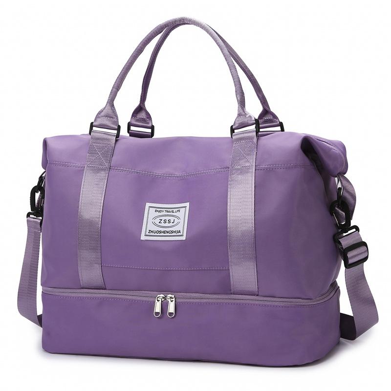 Portable Travel Bag with Large Capacity, Shoe Compartment, and Wet/Dry Separation for Swimming and Fitness