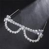 No Lens Rhinestones Glasses Frames Rhinestones Sunglasses Funny Party Eyewear Crystal Eyeglasses for Photograph Props