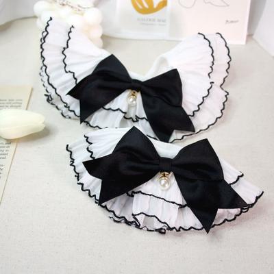 [KIMnyang_deng] Accordion Black Ribbon Puppy, Cat Lace Cape