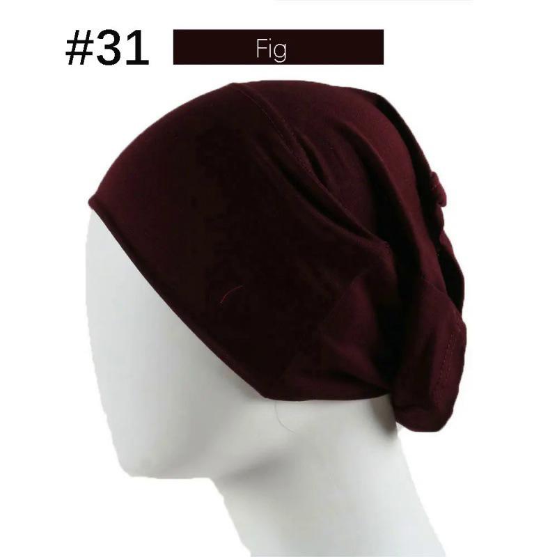 Modal Solid Color Women's High-Elasticity Mercerized Cotton Malaysian Tube Beanie Arabic Snood