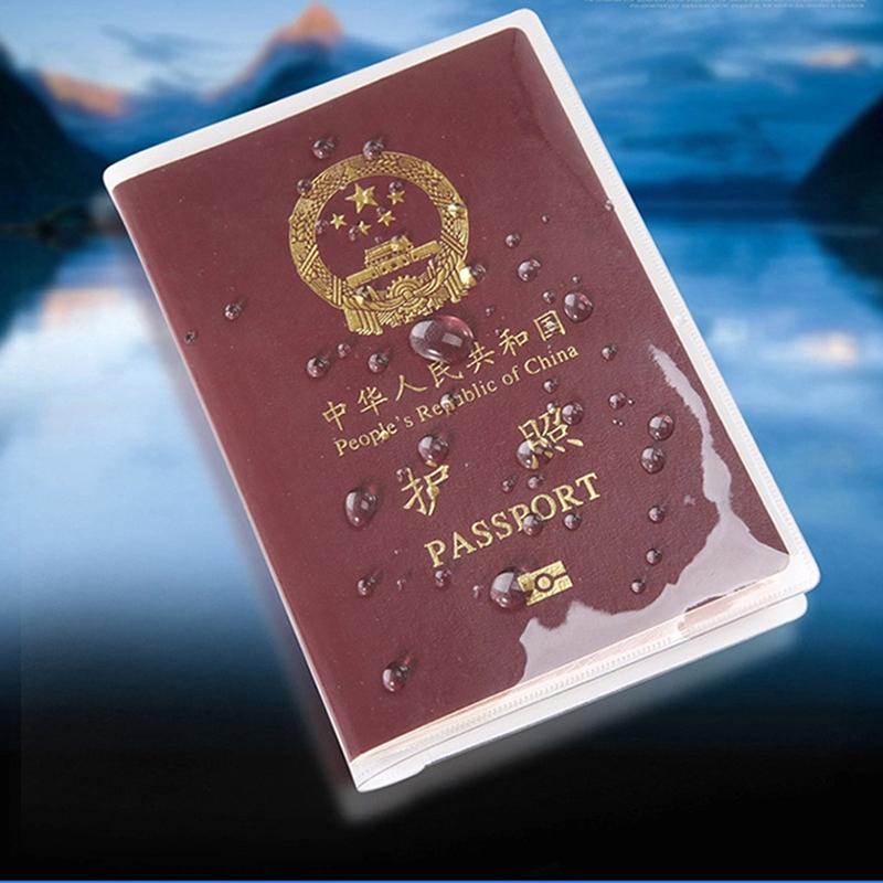 Transparent Passport Cover On Waterproof Document Bags Passport Protective Sleeve