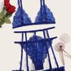 Ladies Fashion Plus Size Lingerie Sleepwear Women Lace Nightie Babydoll Mesh Sexy Nightwear Underwear Bra And Briefs Garter Sets