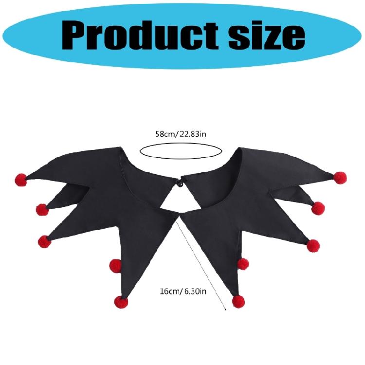 Christmas Clown Costume Collar Decorative Collar with Pointed Design for Women Stage Perfomrances and Festival Event