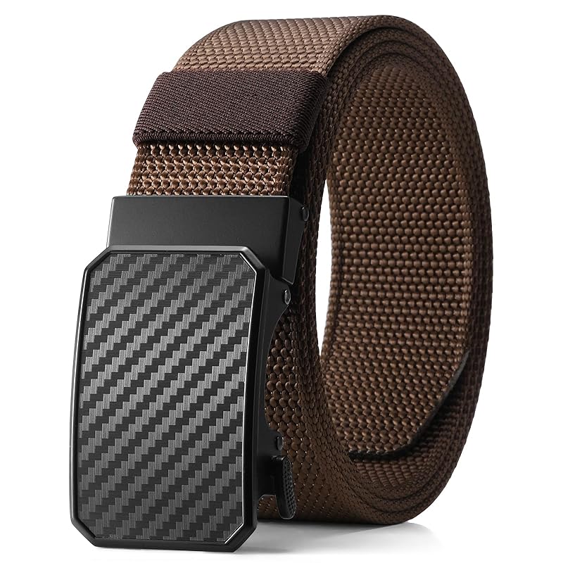 

[SENDEFN] belt men s auto lock type nylon belt stepless adjustment 3.8cm No hole mountain climbing work sports golf outdoor