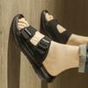 Fashion Summer Men's Slippers Classic  Trend Design Styles Outdoor Leisure Street and Beach Daily Comfortable Shoes Black Versatile