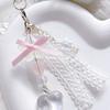 Butterfly Heart Bead Pendant Phone Charm Hangings Rope Cute Phone Chain Strap Bag Decoration Lanyard Keychain Accessory