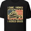Lawn Mowing T Shirt American Flag Mower I Kicked Grass Vintage Washed Unisex Stylish Homme Streetwear Stretched Breathable