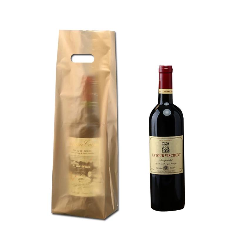 Plastic Handbag Single Double Wine Bottle Storage Sack Halloween Thanksgiving Wedding Gift Packaging Pouch Champagne Beverage Universal White Vest Bag