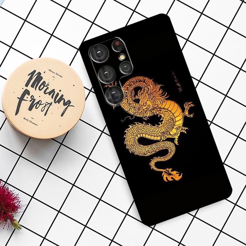 Fashion Chinese Dragon Case For Samsung Galaxy S24 FE S21 S22 S23 S25 Ultra S9 S10 Plus S20 FE S25 FE Phone Cover