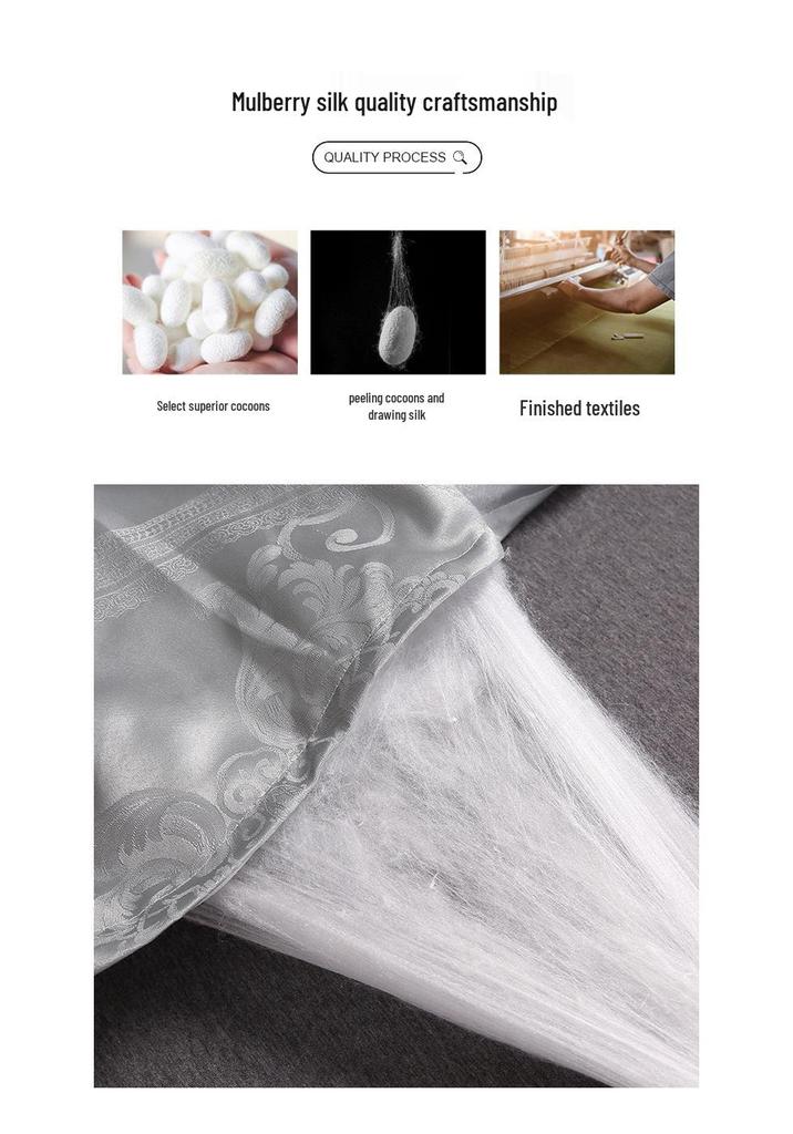 European Handmade Custom Mulberry Silk Quilt: One-Piece, Two-in-One Design for All Seasons