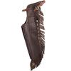 Custom Made Western Chinks Cow Leather Chaps Fringes Tooled Yoke Buckle Closure