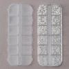 12Grid Shiny Silver Half Round Metal Caviar Bead Nail Rivets Charms Flatback Pearl Balls Nail Art Studs Y2K Decora
