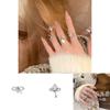 Unique Irregular Liquid Diamond Starburst Adjustable Copper Ring For Women Fashion Lovers