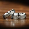 Classic Wave Pattern Couple Rings For Men Women High Quality Chevron Cut Stainless Steel Ring Engagement Wedding Rings