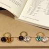 Dopamine Crystal Pumpkin Open Rings Versatile Jewelry Gifts Trendy Hand Decoration  for Women
