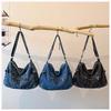 Denim One-Shoulder-Tragetasche im koreanischen Stil 2026 - Vielseitig, großes Fassungsvermögen für Arbeit/Uni