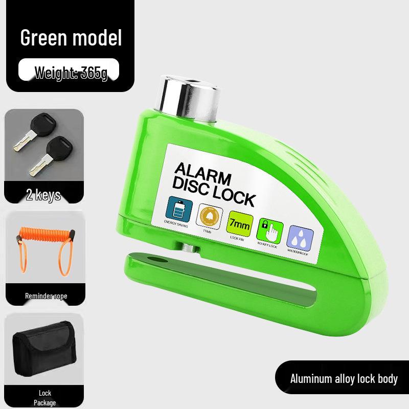 Blocca Disco Freno Antifurto Universale per Auto, Moto e Biciclette con Sistema di Allarme
