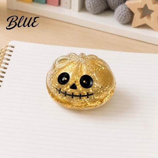 Angstlösende Schreibtischspielzeuge Halloween Glitzer Quetschball Stressball TPR Langsam aufsteigendes Fidget Toy Geschenk für Kinder Geist Kürbis Augapfel Knödel